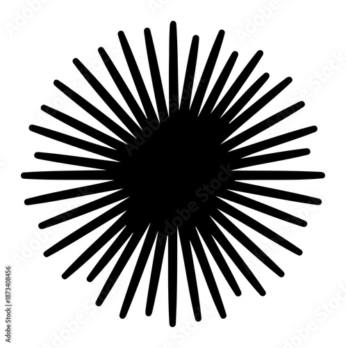 Chinese New Year Sunburst radial shape pattern star burst