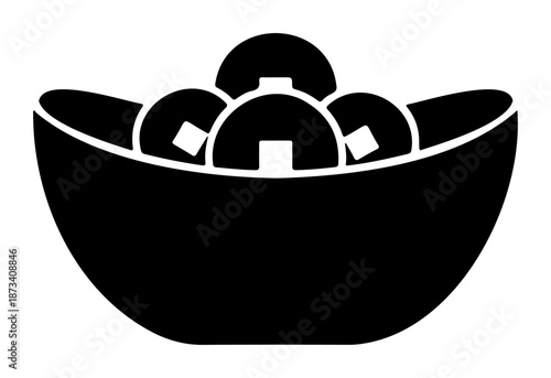 Chinese New Year Chinese wealth bowl gold coin sycee vector illustration