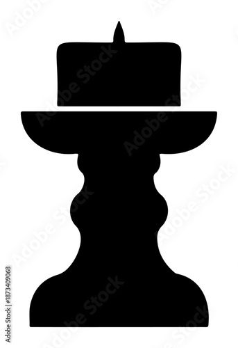 Chinese New Year Silhouette of a chess king icon