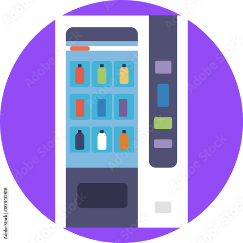 Represents a selection of drinks available in a vending machine, such as water, soda, or juice.