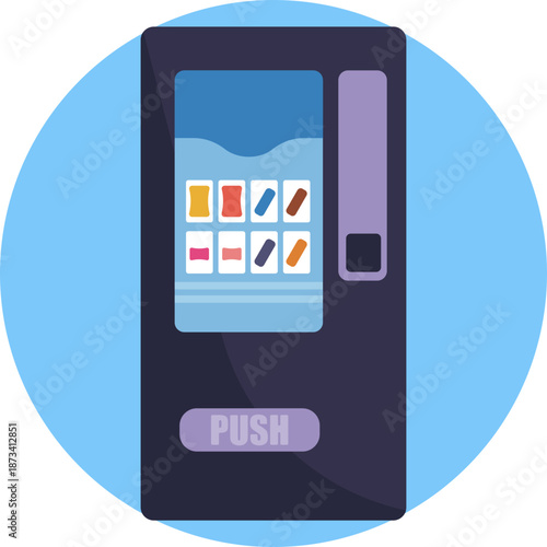 A vending machine icon representing packaged snacks such as chips, candy bars, and crackers, commonly found in offices and public spaces.