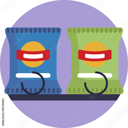 An icon showing a snack item, symbolizing convenient treats for on-the-go consumption.
