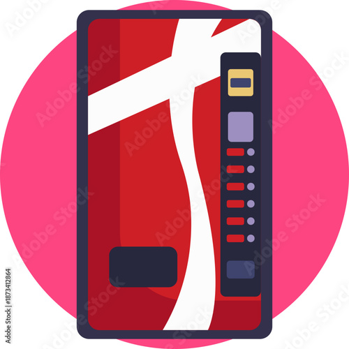 Dispenses cold beverages – A vending machine icon representing soda or soft drinks.