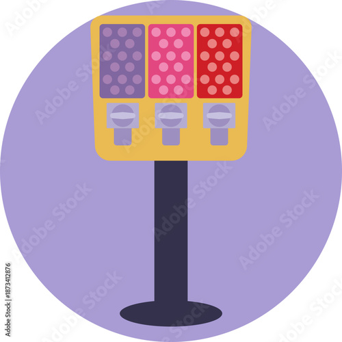 A compact vending machine filled with colorful candies, ready for quick selection and purchase.