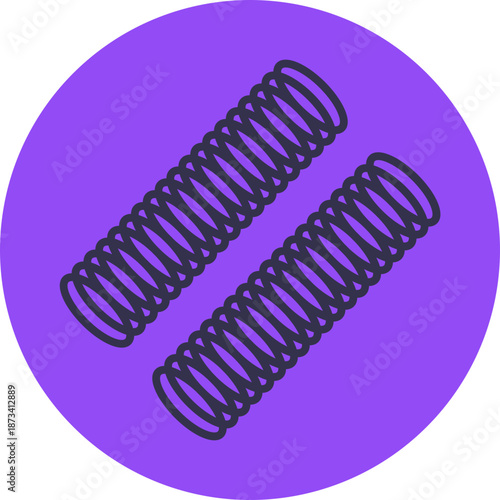 Coiled Metal Spring: Represents the twisting mechanism used to push products forward inside a vending machine.