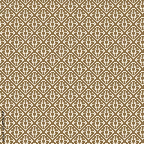 Seamless Geometric Tile Pattern -Brown Beige, Craft - Inverted - Large Scale.