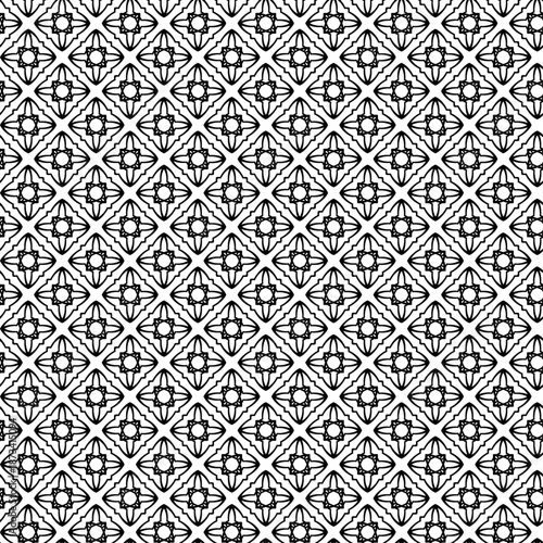 Seamless Geometric Tile Pattern - Black and White - Inverted - Large Scale.