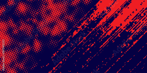 Abstract blue banner design red vector, dynamic sporty horizontal background template for your business.