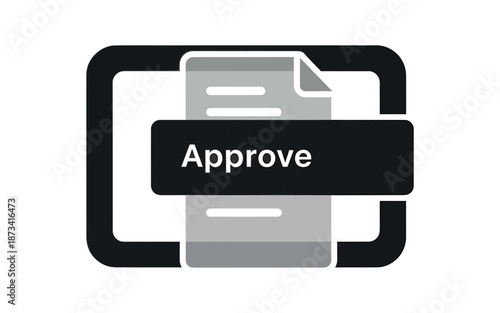 Document Approval and Verification Concept Illustration