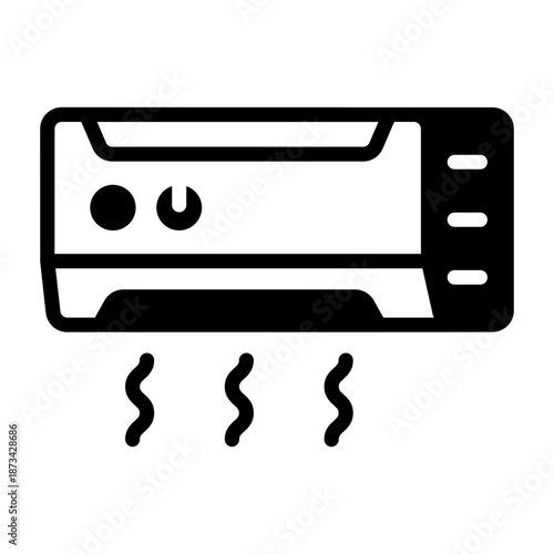 A linear icon depicting an air conditioner