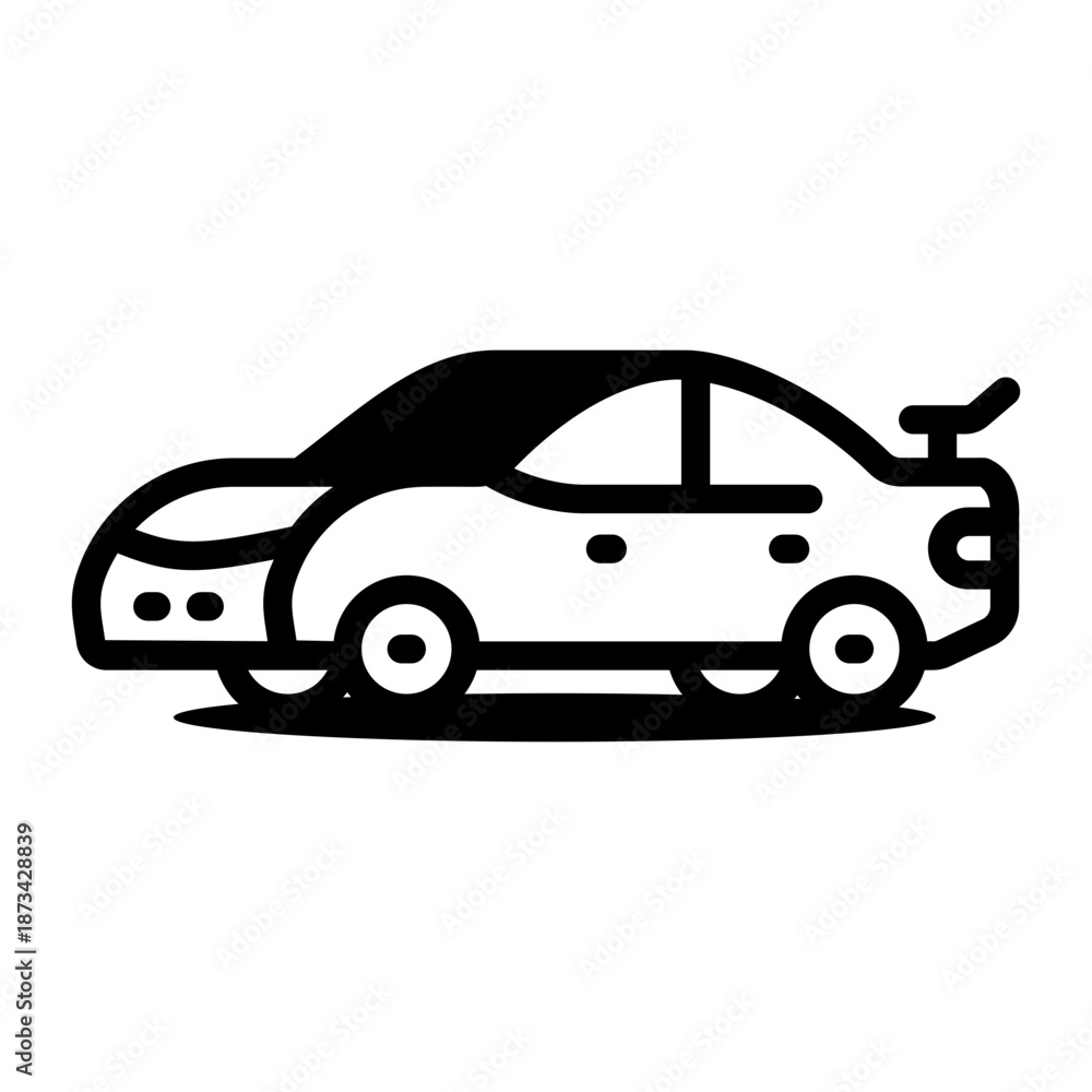 Obraz premium A linear icon showing a sport car
