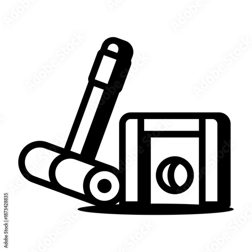 Fotografie An outline icon depicting a croquet sport