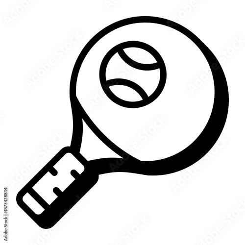 An outline icon showing a table tennis