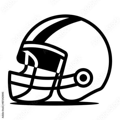An outline icon showing a sport helmet