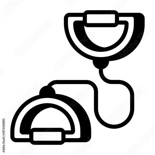 A linear icon showing a resistance band