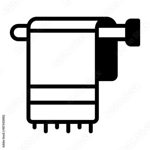 An outline icon depicting a sport towel