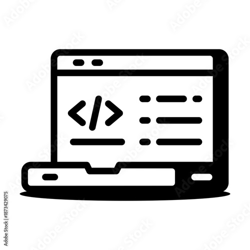 A linear icon showing a backend development