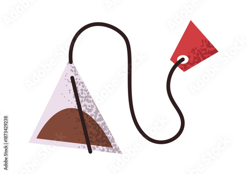 Triangle tea bag sticker design