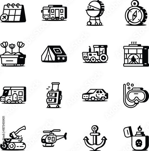 Pack of Daily Use Line Style Icons 