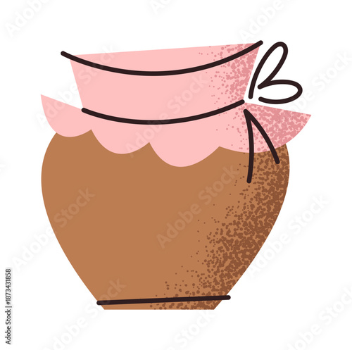 Natural honey jar sticker design