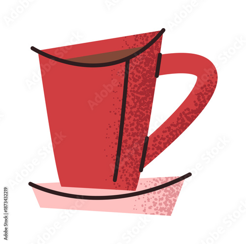 Tea cup on saucer sticker