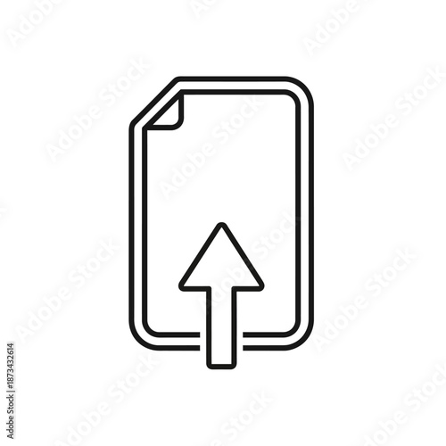 Free Download High-Resolution Document Upload Icon for Digital Data Transfer and Storage - GFXLoad
