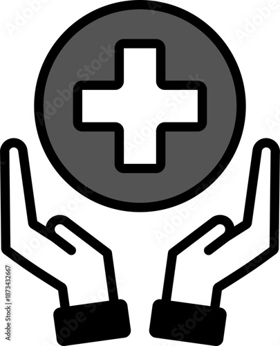 healthcare outline style icon. healthcare minimal icon, heart on hand denoting concept of heart care, Heart beat black vector icon, care glyph icon, health outline icon, Healthcare support glyph icon.