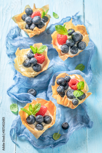 Homemade and tasty phyllo c...