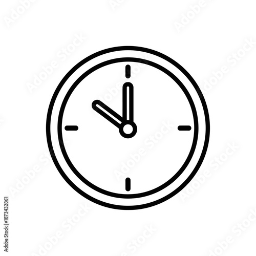 Minimalist Black and White Wall Clock with Simple Design for Home and Office Decor
