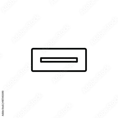 Minimalist Credit Card Icon Representation for Financial and Technology Visuals
