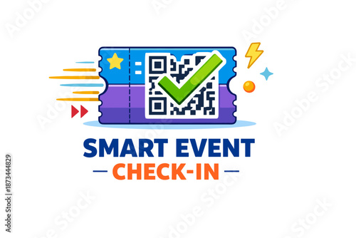 Smart event check-in with qr code on ticket design