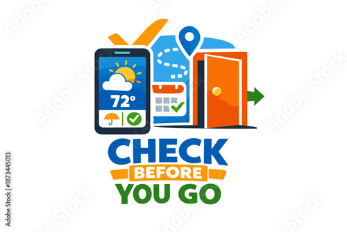 Check weather and plans before traveling with mobile apps