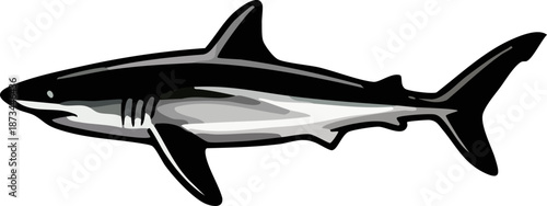 Clean Simple Vector Classic American Traditional Mako Shark Flash Design Tattoos, Stipple Dot Shading Sharks SVG. Also see Great White, Tiger Shark, Mako Shark,s. Great for crafts Vinyl and 