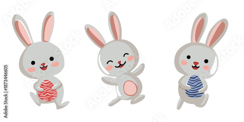 Easter set o of decorations, seamless pattern. Vtctor Easter decorations.Background, elements