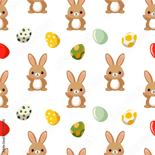 Seamless Easter vector pattern for decoration	