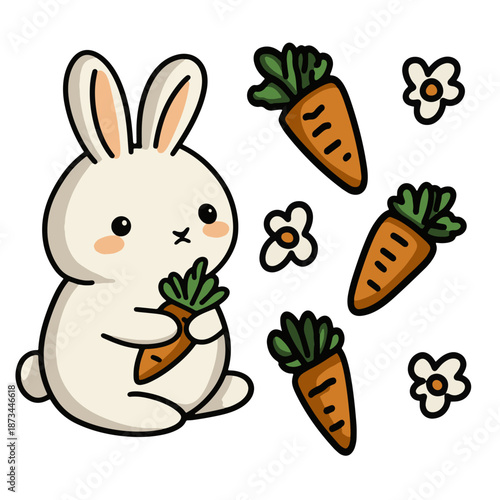 Easter set o of decorations, seamless pattern. Vtctor Easter decorations.Background, elements