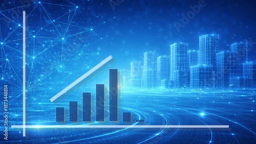 Infographic real estate. Chart and growth graph - a visual representation of data and information on the business background