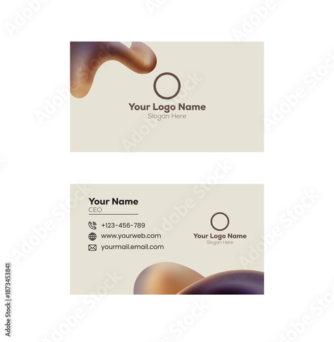 Modern Abstract Gradient Business Card Template – Minimal Creative Corporate Visiting Card Design
