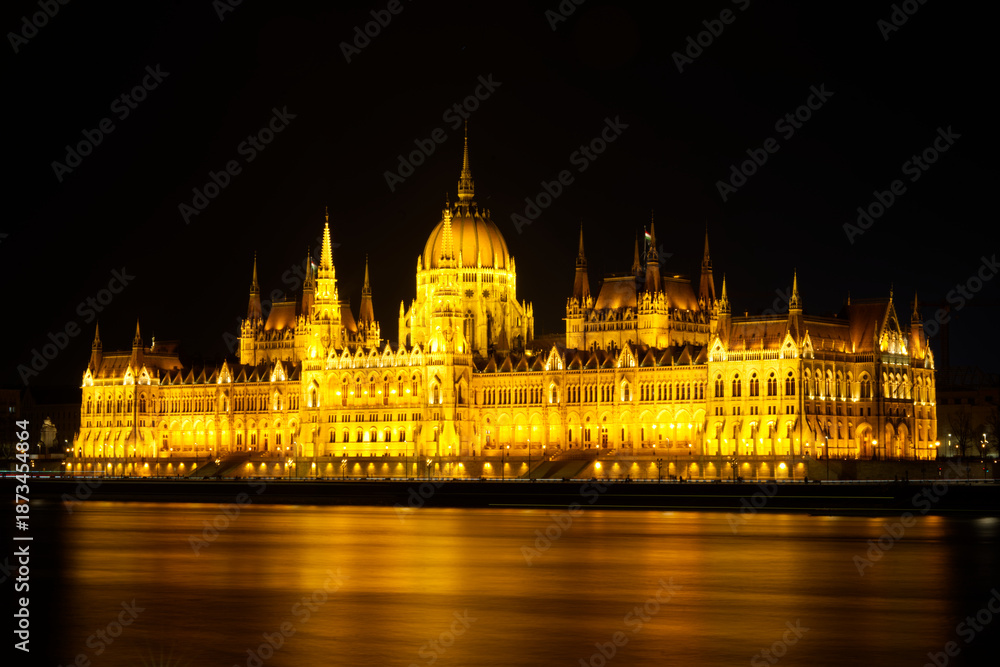 Fototapeta premium hungarian parliament building at night