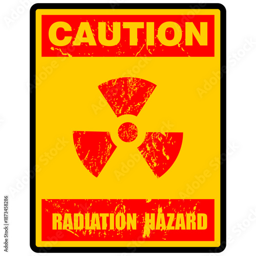 Caution, Radiation Hazard, sign vector