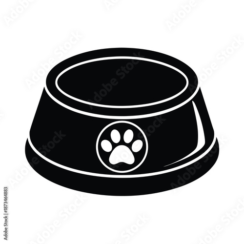 Pet Food Bowl Icon Design For Animal Care