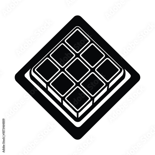 Chocolate Squares Pattern Delicious Treat Dessert