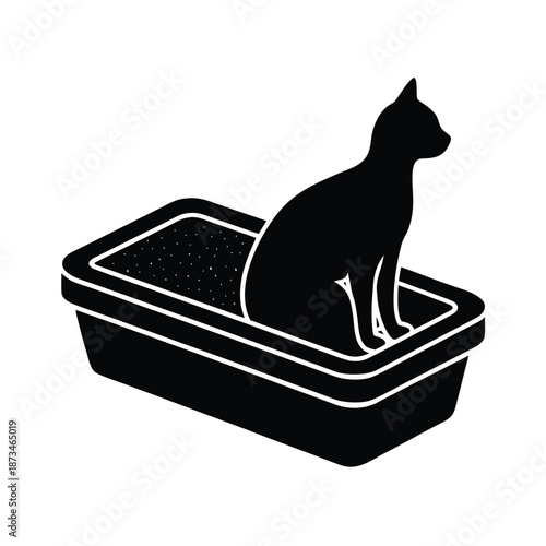 Cat In Litter Box Design