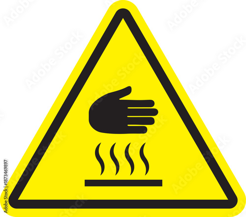 Caution Hot Surface Warning Sign
