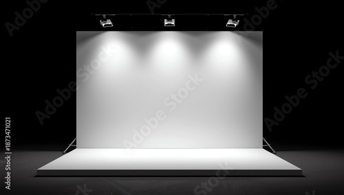 3d render 2x3 backdrop with light. Realistic mockup