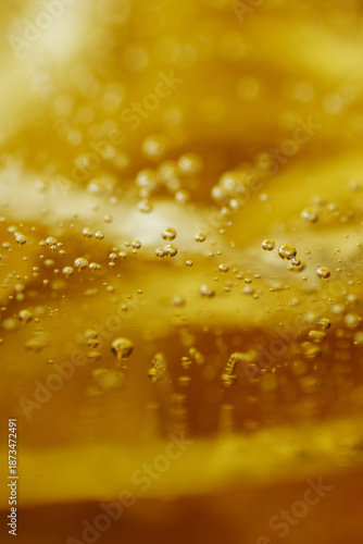 Close up shot of hot boiling oil for frying snack