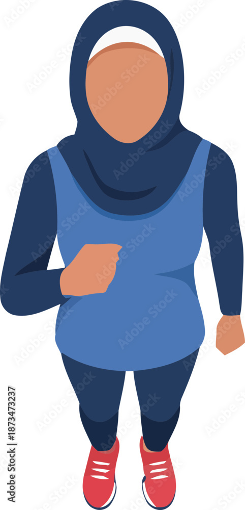 Obraz premium running woman vector illustration