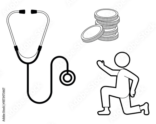 A medical professional contemplating healthcare costs while running to provide quality patient care