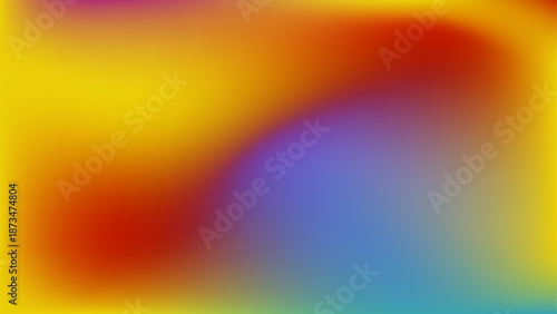 Vibrant abstract gradient background with red, yellow, and blue hues