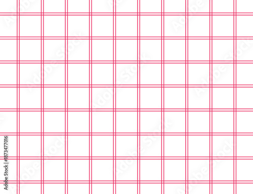 二筋格子のパターンイラスト レッド版